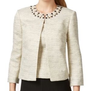 TAHARI Pearl 2 piece embellished Jacket gold set